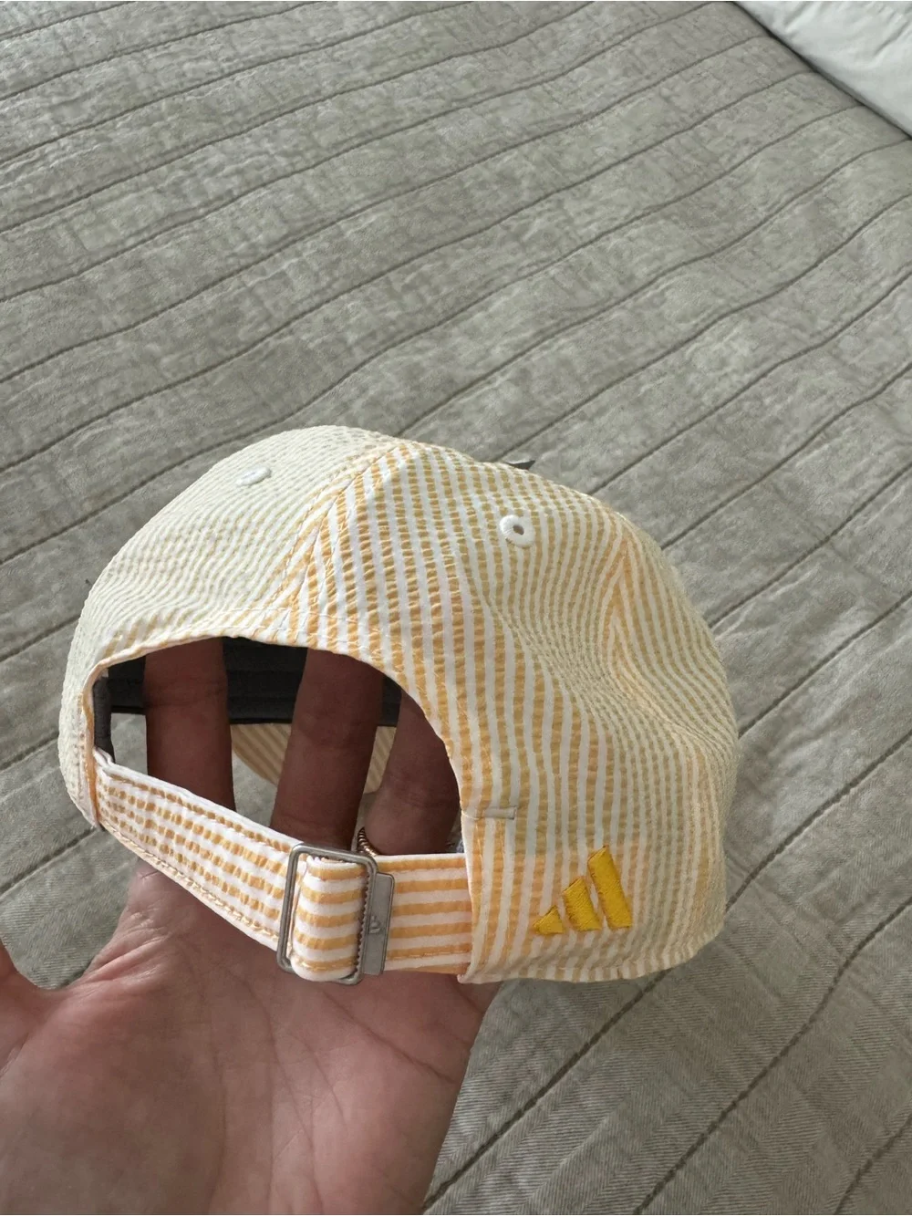 Adidas Women's ClimaCool Yellow Striped Seersucker Hat